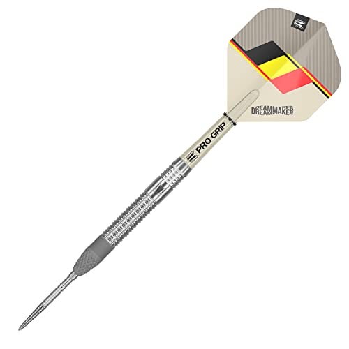 Target Darts Dimitri Van den Bergh Dream Maker G1 25G 90% Tungsten Swiss Point Steel Tip Darts Set, Sand, Black, Yellow and Red (DIMI90% Steel) - Image 4
