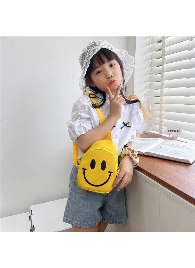 Generic 儿童包包笑脸斜挎包2024新款潮流复合布胸包幼儿园宝宝男女童背包-颜色:粉红色  - Image 3