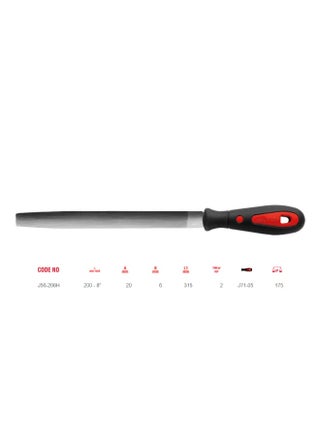 Ceta form Half Round File with Soft Grip Handle, (Second Cut) Double Cut Surfaces - Length 200mm. - 8” - pzsku/Z0C06AE2136B0DBAEEC4EZ/45/_/1738329827/b5d3cd36-d011-41b6-a93e-b389bbe88dfa