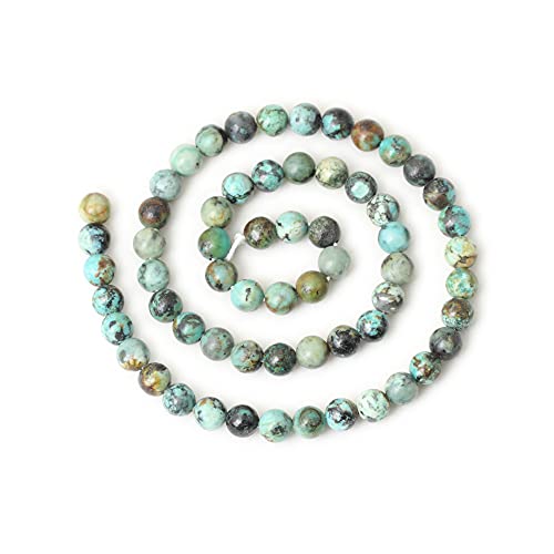 CHEAVIAN 60PCS 6mm Natural African Turquoise Stone Gemstone Round Loose Beads for Jewelry Making DIY Bracelet Necklace Materials 1 Strand 15" - Image 2