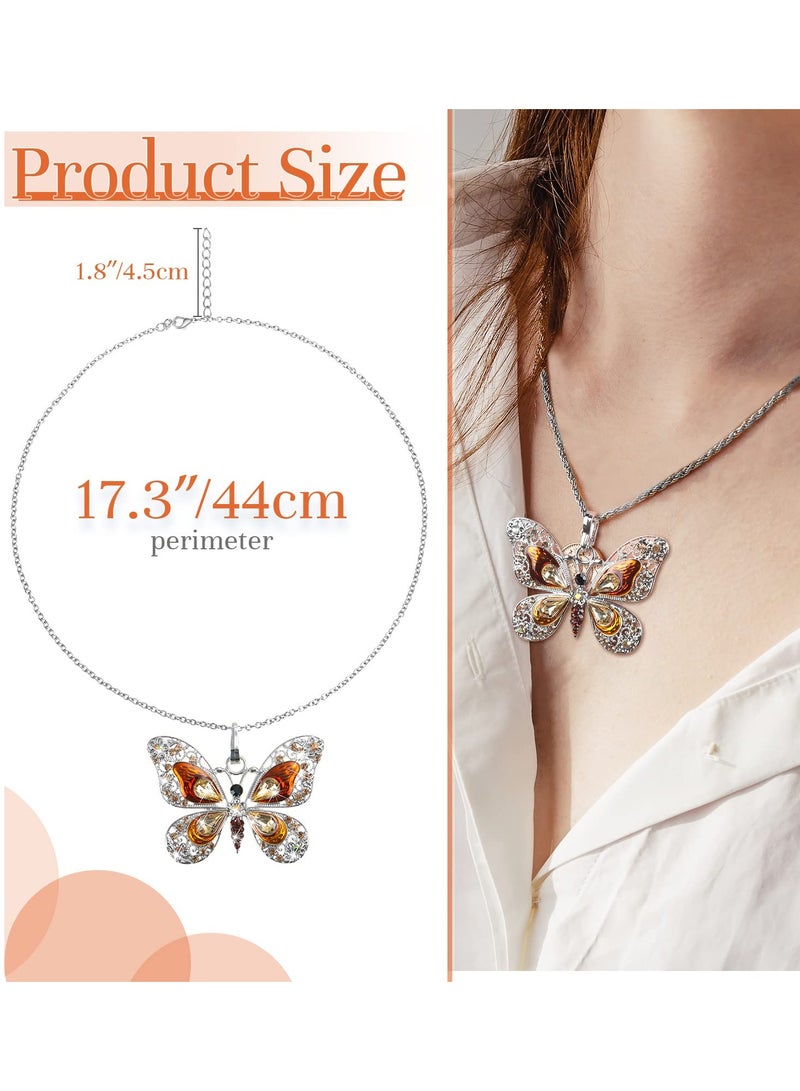 SOLARAE 6 Pieces Bohemian Jewelry Bohemian Necklace for Women Pendant Colorful Enamel Necklace Vintage Multilayer Necklace Enamel Ethnic - Image 2