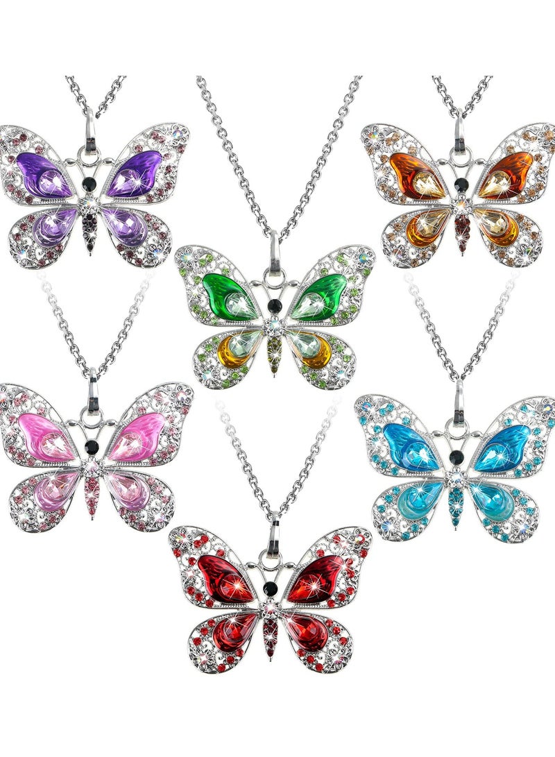 SOLARAE 6 Pieces Bohemian Jewelry Bohemian Necklace for Women Pendant Colorful Enamel Necklace Vintage Multilayer Necklace Enamel Ethnic - Image 1