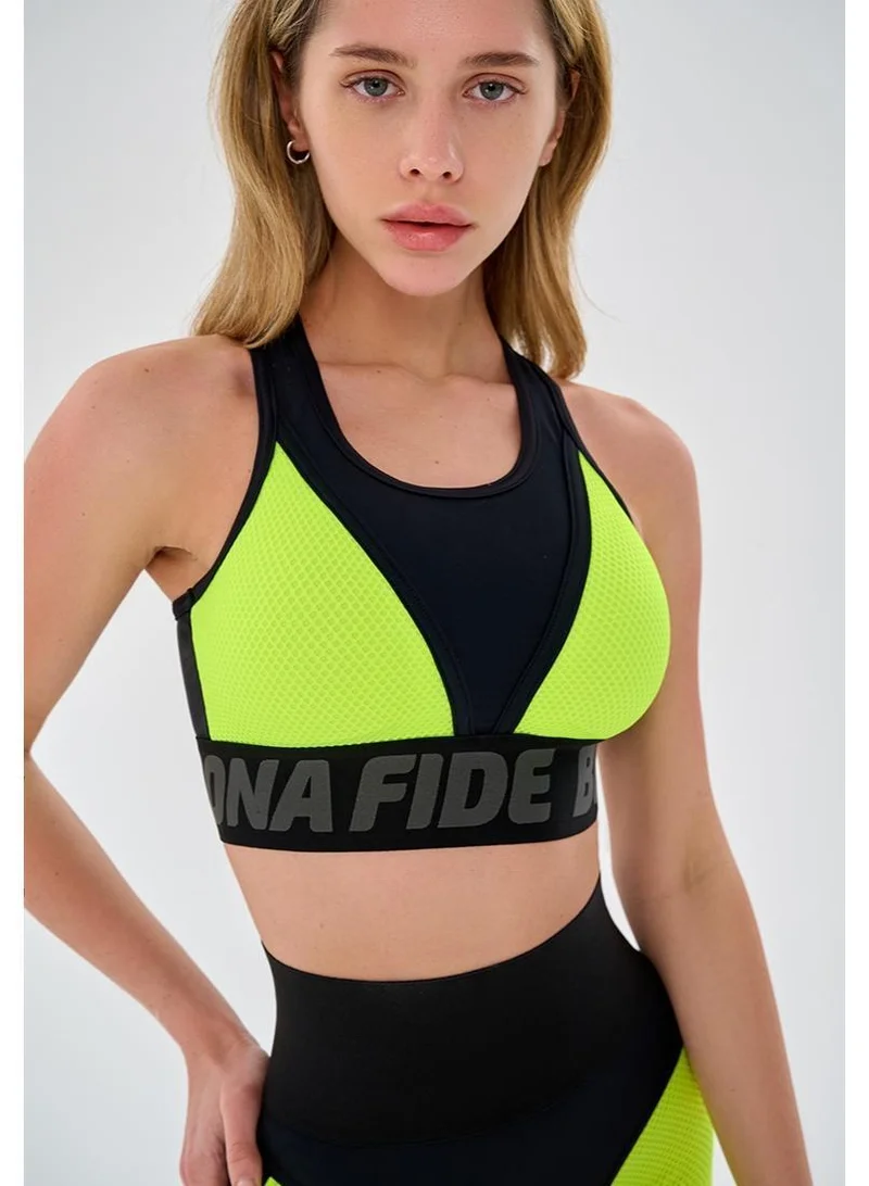 Bona Fide Top for Top Neon Yellow High Support Sports Bra for Women for Women | Best Price UAE