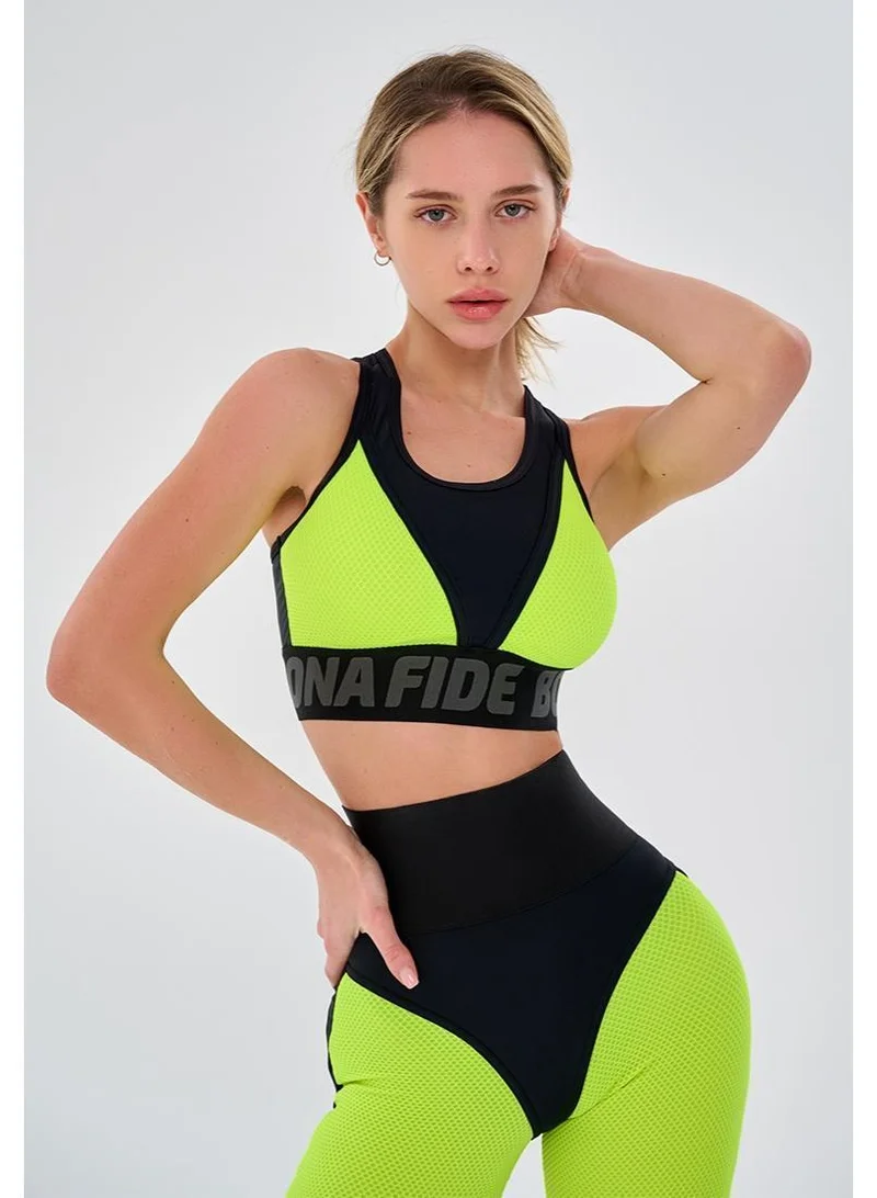 Bona Fide Top for Top Neon Yellow High Support Sports Bra for Women for Women | Best Price UAE