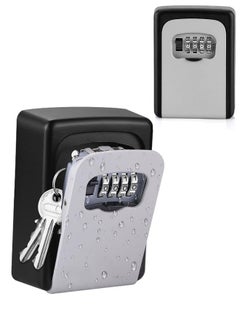 Arabest Outdoor Key Storage Box, 4 Digits Metal Safe, Key Safe Storage Lock Box, Outdoor Wall Mounted Organizer  - Image 1