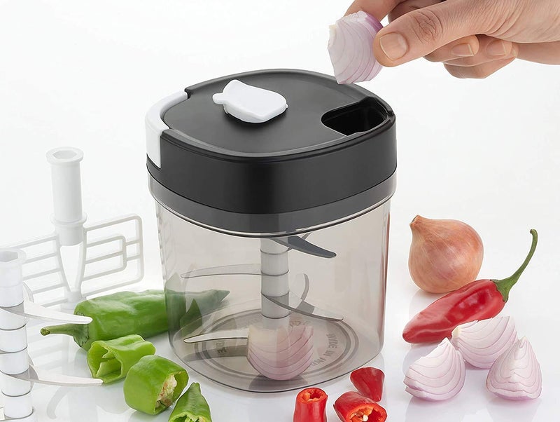 DCloud Hub Jumbo Vegetable Chopper Cutter Mixer for Kitchen with 6 Stainless Steel Whisker Blade 1000 ML - Image 5