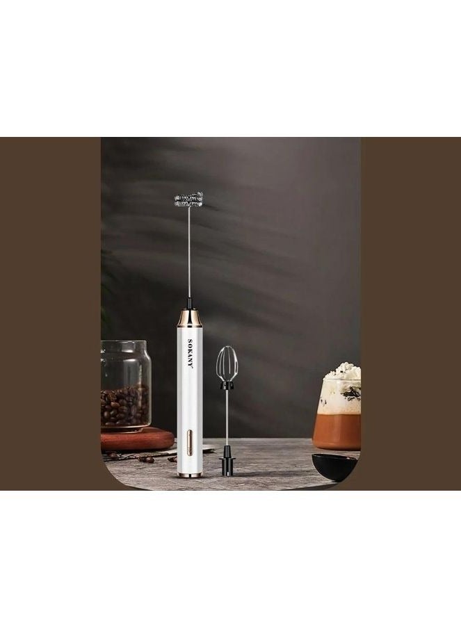 sokany 2 IN 1 USB Rechargeable Milk Frother & Egg Beater SK-02018 - Image 2