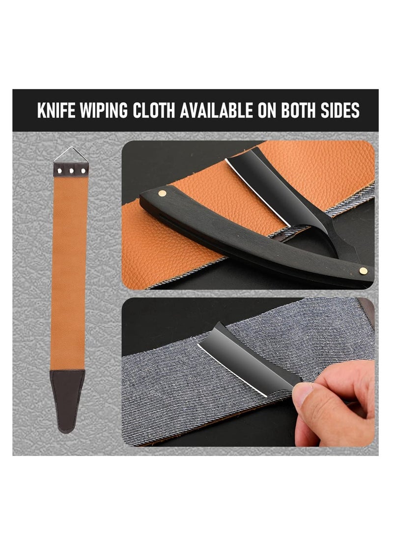 Zikra Cut Throat Razor Kit, Single Edge Razor Blades Straight Cut Throat Razors, for Shaving Stainless Steel Cut Throat Razor, with Leather Sharpener for Barber Home & Salon Straight Razor, Gifts for Men - Image 3