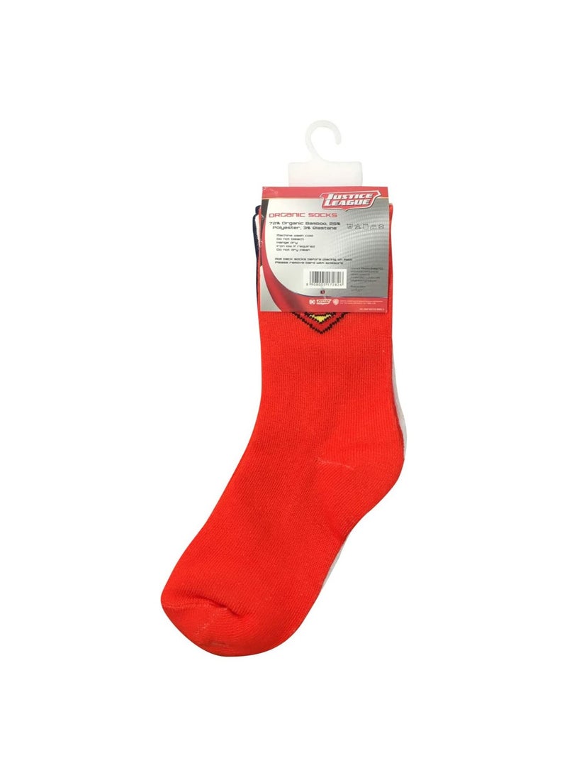 Justice League - Justice league Superman Sock Solid - 5-8Y - (Pairof 6) , Set of 1 - Image 1