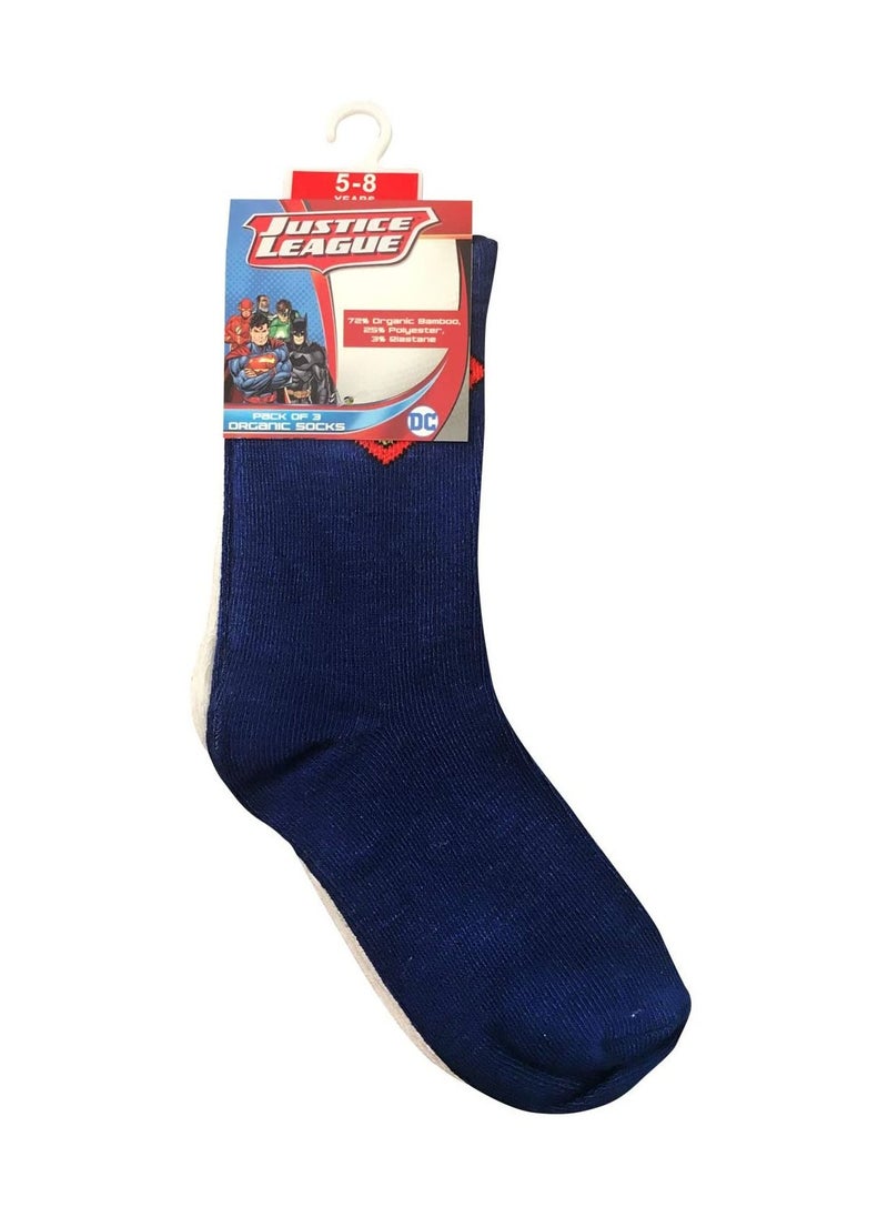 Justice League - Justice league Superman Sock Solid - 5-8Y - (Pairof 6) , Set of 1 - Image 1
