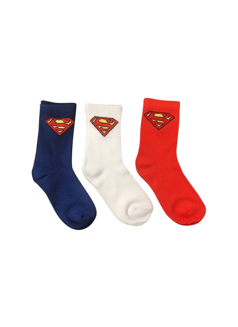 Justice League - Justice league Superman Sock Solid - 5-8Y - (Pairof 6) , Set of 1 - Image 1