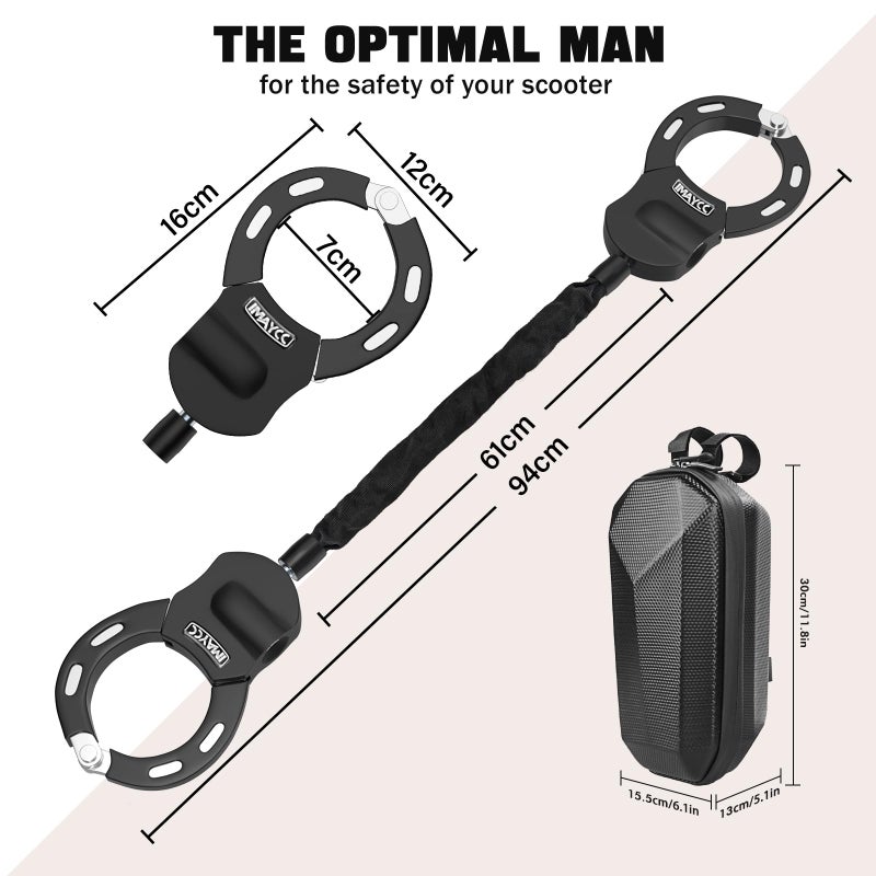 IMAYCC Scooter Chain Lock, Bike Lock, Electric Scooter Accessories, Security Anti-Theft Bike Lock, Chain Lock for Electric Scooter, Motorcycle, Bicycle - Image 3