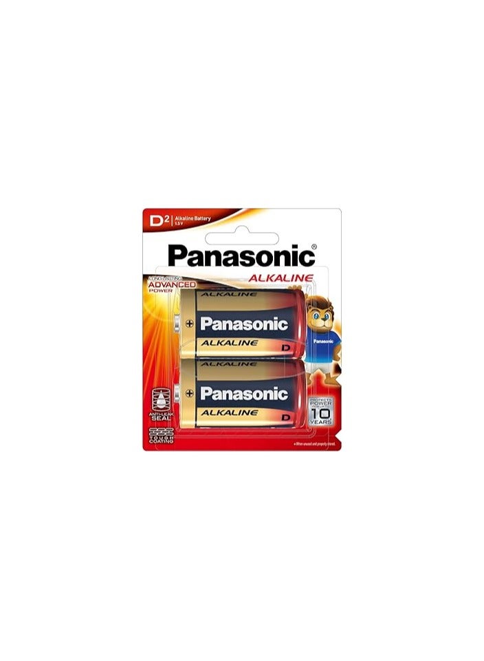 Panasonic D2 Long Lasting Advanced Power 1.5V Alkaline Batteries