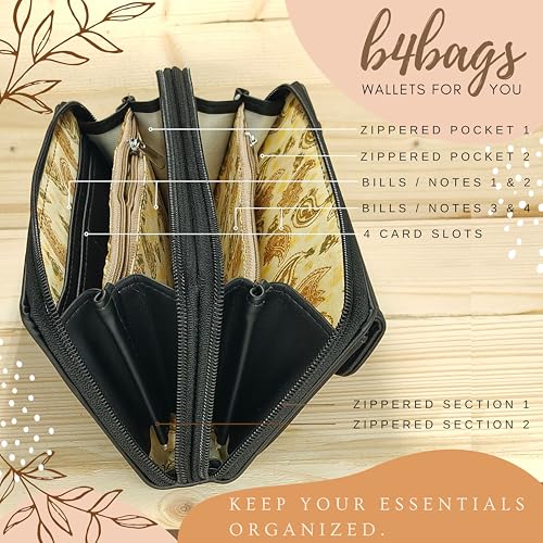 b4bags Wallet for Women | Stylish Clutch for Daily Use | Ladies Hand Purse | Return Gifts for Girls (Black) - Image 5