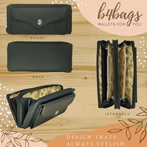 b4bags Wallet for Women | Stylish Clutch for Daily Use | Ladies Hand Purse | Return Gifts for Girls (Black) - Image 3