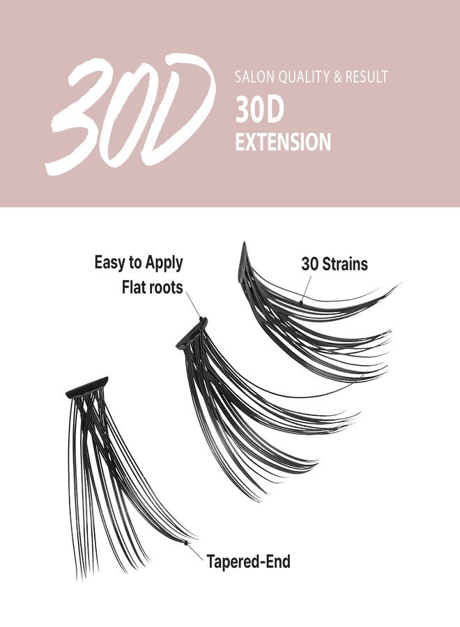 أي إنفي رموش i•ENVY 30D الممتدة على شكل عناقيد فردية، سهلة التطبيق، جذور مسطحة مدببة الطرف، رموش كثيفة مسبقة التشكيل، انحناء J مع ألياف ناعمة، تطبيق سريع للحصول على جودة ونتائج صالونات التجميل (متوسطة - 56 عنقودًا) - Image 3