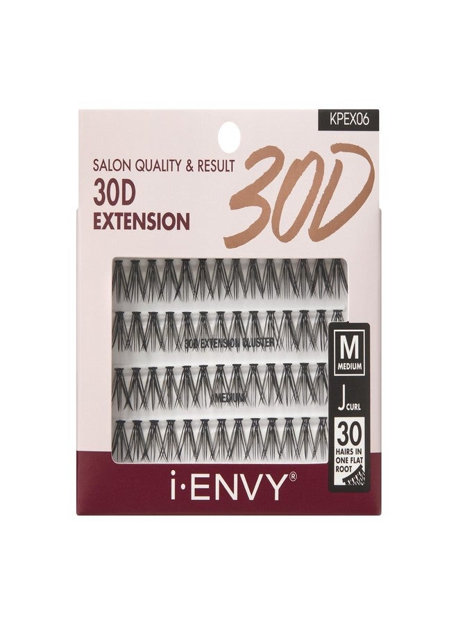 أي إنفي رموش i•ENVY 30D الممتدة على شكل عناقيد فردية، سهلة التطبيق، جذور مسطحة مدببة الطرف، رموش كثيفة مسبقة التشكيل، انحناء J مع ألياف ناعمة، تطبيق سريع للحصول على جودة ونتائج صالونات التجميل (متوسطة - 56 عنقودًا) - Image 1