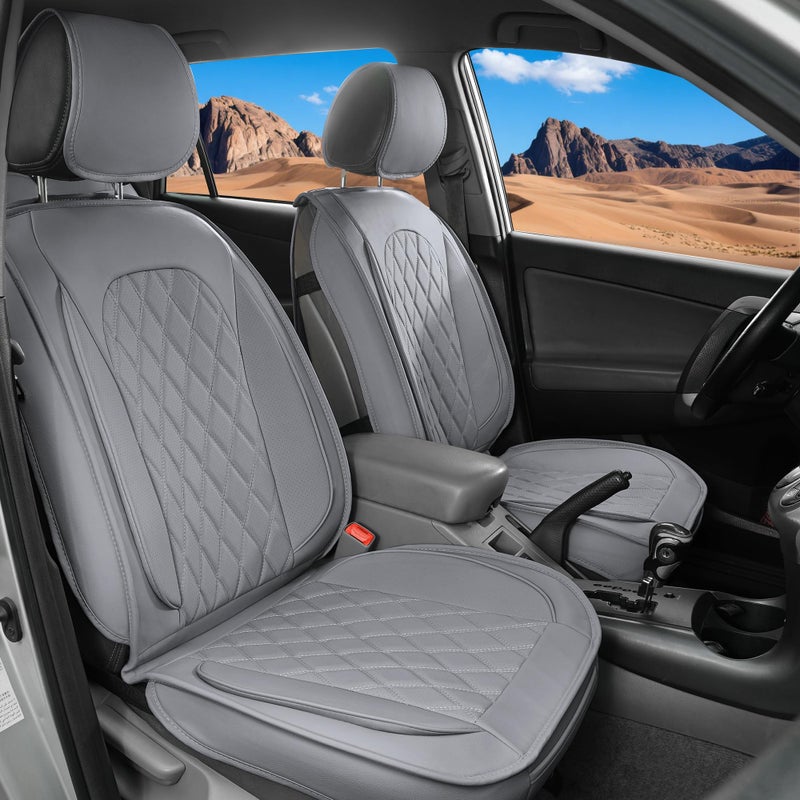 LINGVIDO Car Seat Covers Set â€“ Premium Nappa Leather for Front Seats (2 Seats), Durable, Comfortable & Easy to Install, Fits Most Cars, Sedans, SUVs â€“ Ideal for Commuters, Families & Road Trips - Image 1
