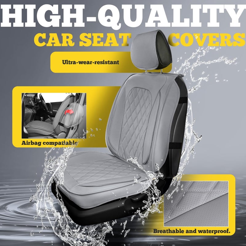 LINGVIDO Car Seat Covers Set â€“ Premium Nappa Leather for Front Seats (2 Seats), Durable, Comfortable & Easy to Install, Fits Most Cars, Sedans, SUVs â€“ Ideal for Commuters, Families & Road Trips - Image 4