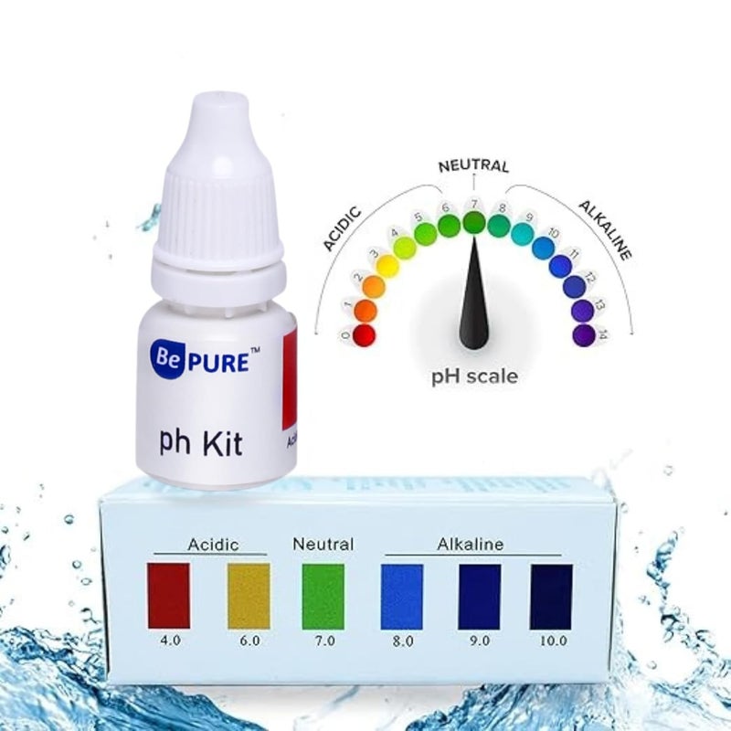 BePURE مجموعة اختبار المياه 18 في 1 مع TDS و pH والصلابة والكلور و 14 معلمة أخرى للاختبار | نتيجة جودة المياه الفورية - Image 5