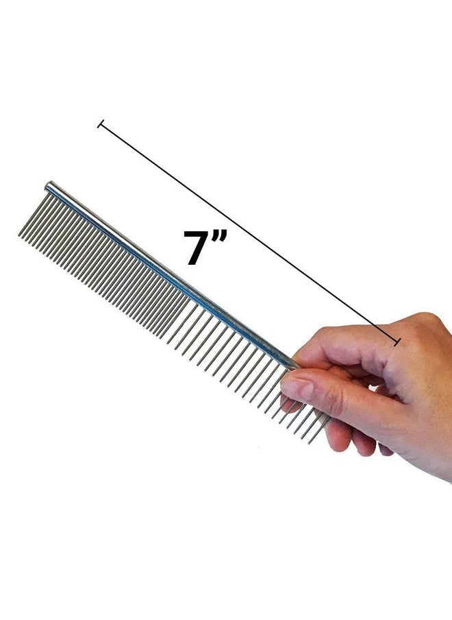 Bodhi Dog - Bodhi Dog Stainless Steel Comb | Metal Comb for Dogs and Cat | Detangler Grooming Brush for Pets with Short and Long Hair | Removes Knots, Tangles, Matted Fur and Knotted Hair. - Image 1