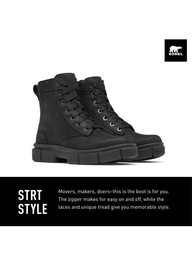 SOREL Women's Explorer STRT Lace Boot, Black/Black, 7 - Image 3