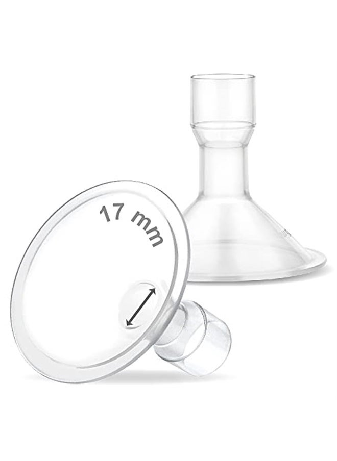 Maymom - MyFit 17 mm Shields Small; Compatible with Medela Breast Pumps-PersonalFit, Freestyle, Harmony, Maxi, Freestyle Flex Connector; Connect to Maymom Widemouth/Narrow Connector, 2pcs - Image 1