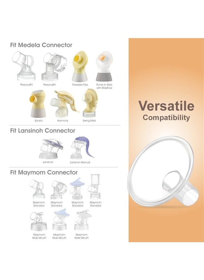 Maymom - MyFit 17 mm Shields Small; Compatible with Medela Breast Pumps-PersonalFit, Freestyle, Harmony, Maxi, Freestyle Flex Connector; Connect to Maymom Widemouth/Narrow Connector, 2pcs - Image 1