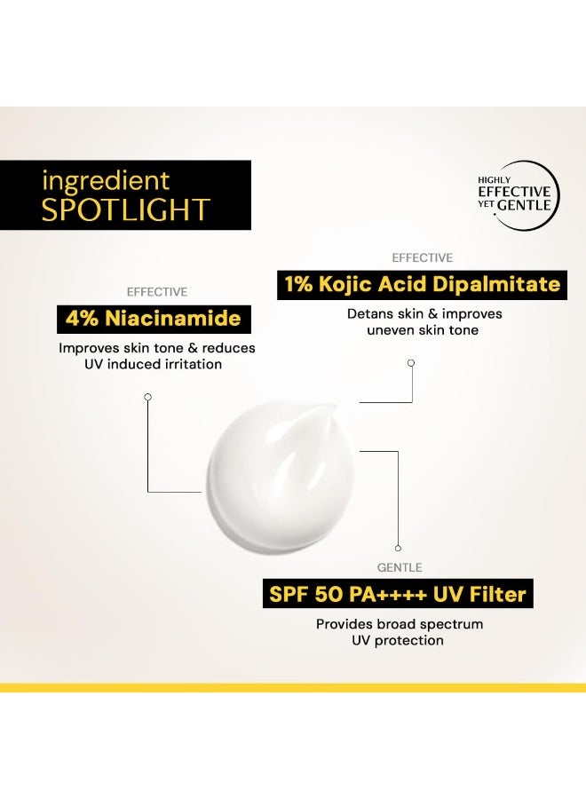 Deconstruct Detan Sunscreen Body Lotion SPF 50 PA++++ | Broad Spectrum UVA and UVB Protection| Lightweight , Water-Resisitent , Non-Greasy Formula | With Kojic Acid & Niacinamide for Reducing Tan Lines & Skin Brightening | All Skin types | 90 ml - Image 3