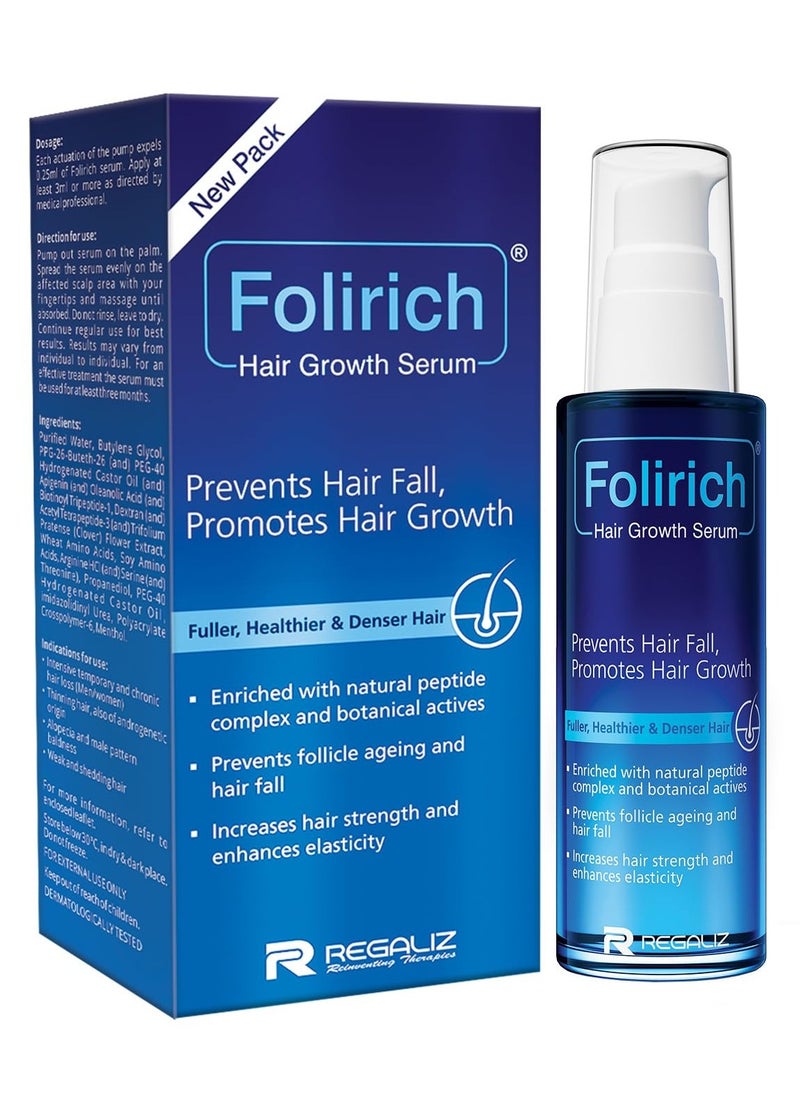 Regaliz - Regaliz Folirich Hair Growth Serum Reduces Hair Fall and Strengthens Hair | Suitable for Men and Women | 60ml - Image 1