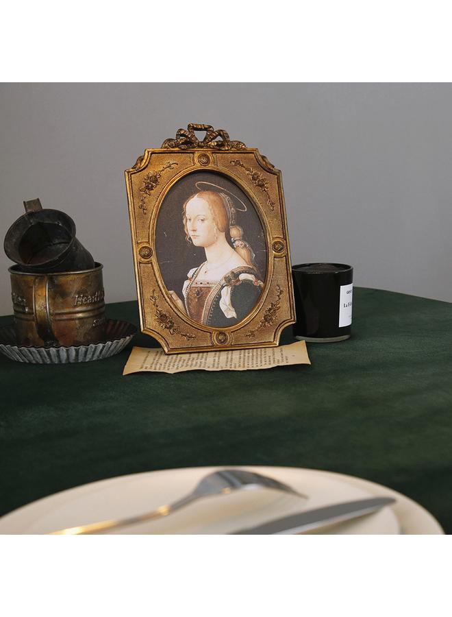 الأزرق جي دبليو مفرش المائدة الأخضر الداكن عالي الجودة من الحرير الذهبي الفاتح الفاخر - Image 3