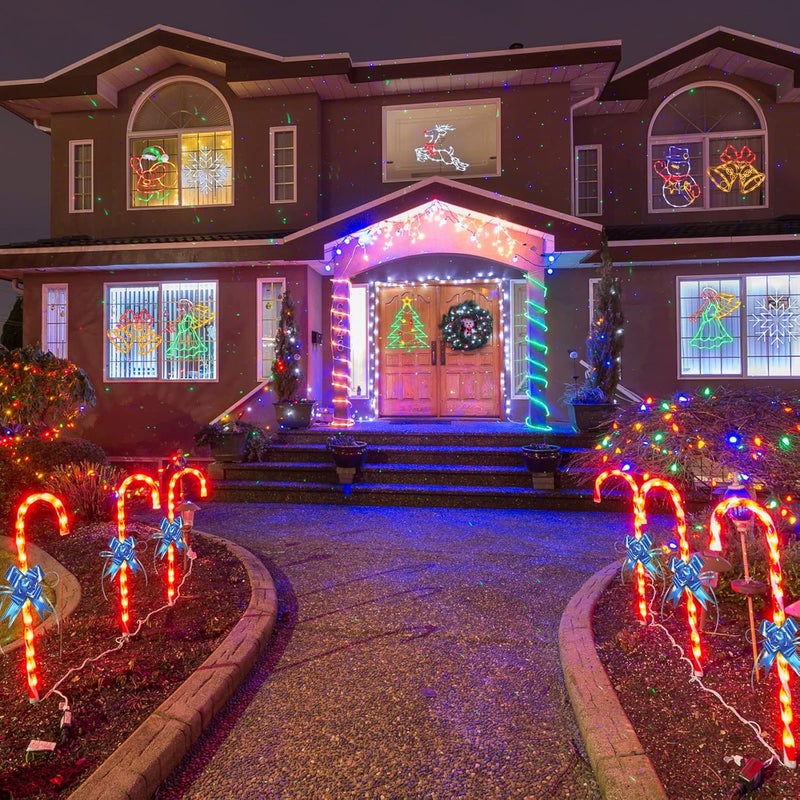 TRWYMZ 16" Christmas Window Silhouette Lights - 6 Pack Colour Lighted Bell, Angel, Candle, Nativity, Bethlehem Star, Reindeer for Holiday Indoor and Outdoor Wall Door Window Decorate - Image 5