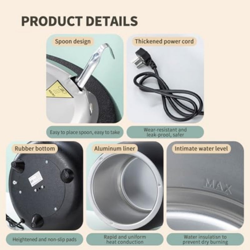 Stainless Steel Electric Soup Pot 10L Black Professional Food Warmer for Soups, Curries Stews, Ideal for Ramadan Iftar, Hotels, Catering Festive Hosting - Image 4