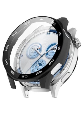 Huawei Watch GT5 46mm Watch Hard PC Case with Tempered Glass Screen Protector Compatible with Bumper Guard Protective Cover Touch Sensitive Film(Black) - pzsku/Z0C0787C9A4DF68E48A65Z/45/1746954259/7d75d216-ce4c-4fb0-9c54-cc1174637783