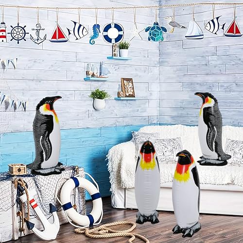 Jet Creations Inflatable Aquatic Animal Emporer Penguin, Pack of 4, 20 inch Tall Self Standing, Pool Toys, Photo Prop, Theme Party Centerpiece, Living Room Decor, VBS, Gifts for Kids, Adults, Women - Image 5