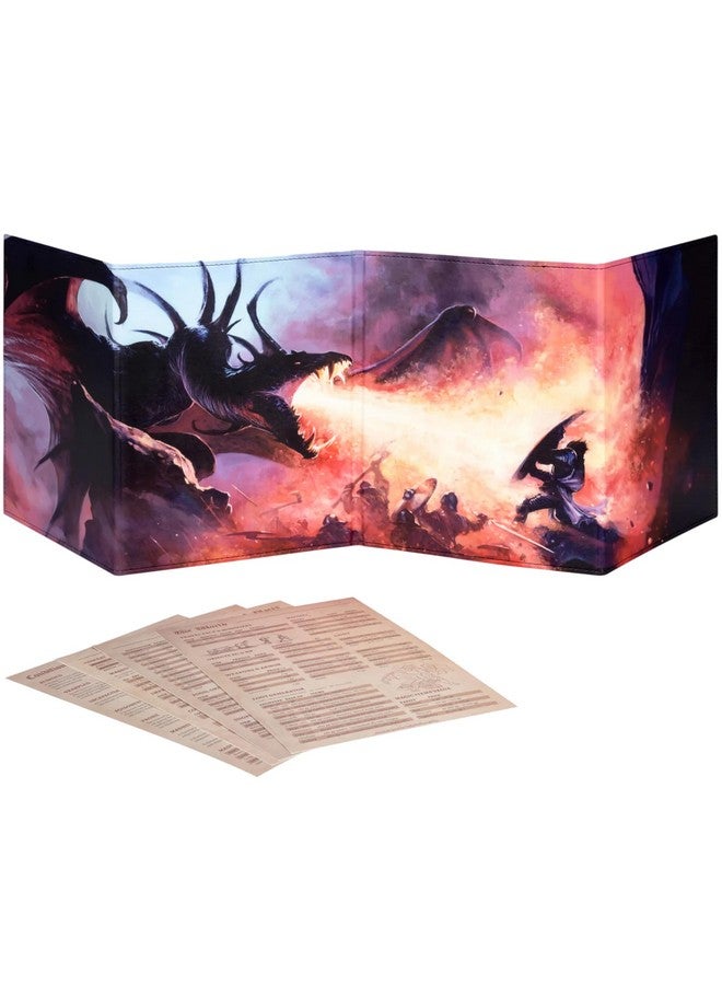 lynx DND DM Screen 5e - D&D Dungeon Master Screen Full Color Print with Customizable Inserts - Dungeons and Dragons GM / Game Master Accessories Gift for Man or Woman. Hide Your Dice Rolls, Maps & Books. - Image 1