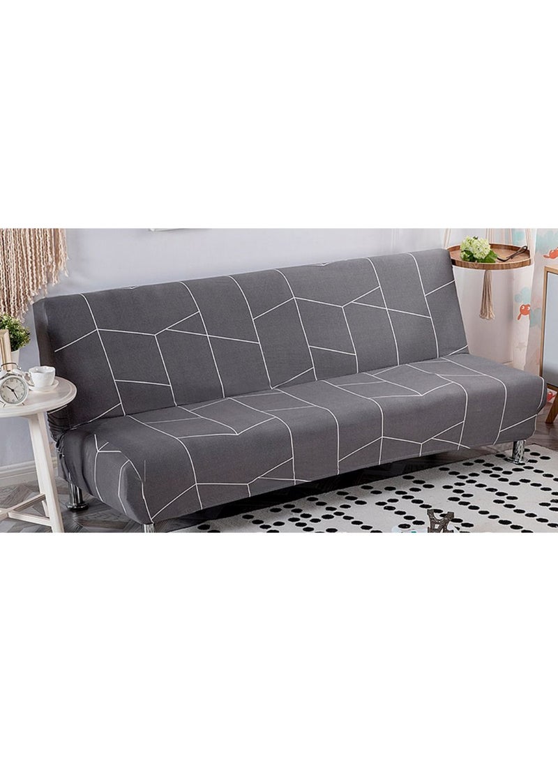 NIBEMINENT Geometry Printed Sofa Slipcover Grey/White 90 x 140cm - Image 1