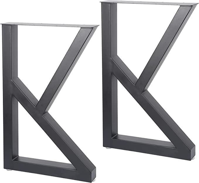 Dcloud Table Leg Desk Industrial Dining Table K Shape Cast Iron Legs Computer Desk Legs Metal Table for DIY Coffee Table Black Sturdy and Durable only Legs - Image 1