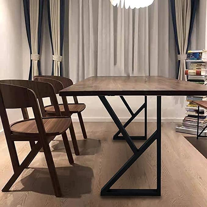 Dcloud Table Leg Desk Industrial Dining Table K Shape Cast Iron Legs Computer Desk Legs Metal Table for DIY Coffee Table Black Sturdy and Durable only Legs - Image 2