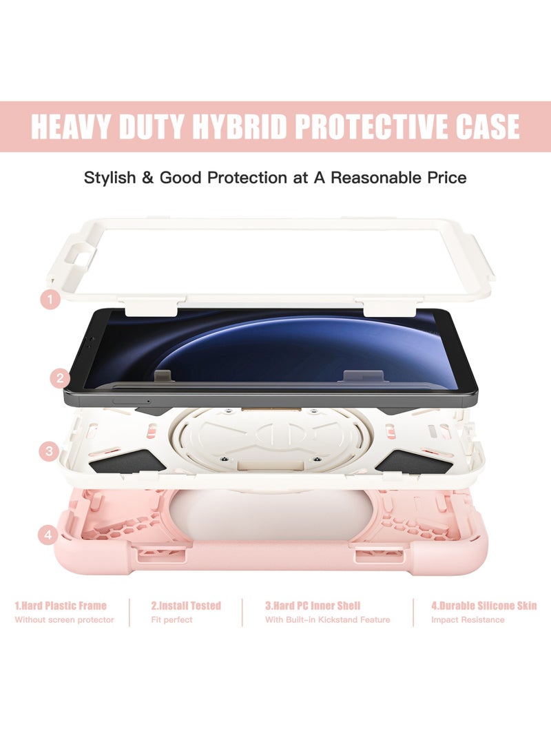 Samsung Galaxy Tab A9 Case 8.7 Inch 2023 SM-X110/X115/X117 for Kids | Heavy Duty Shockproof Case with Rotating Stand Hand Strap for Galaxy Tab A9 Tablet 2023