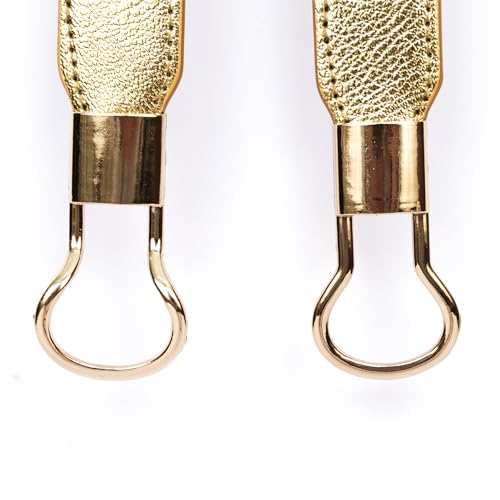 REDHORNS Elastic Fabric Waist Belt for Women Dresses Elegant Design Stretchy Slim Ladies Belt Saree Girls Jeans - Free Size (LD37-ALL) (Free Size- Gold) - Image 5