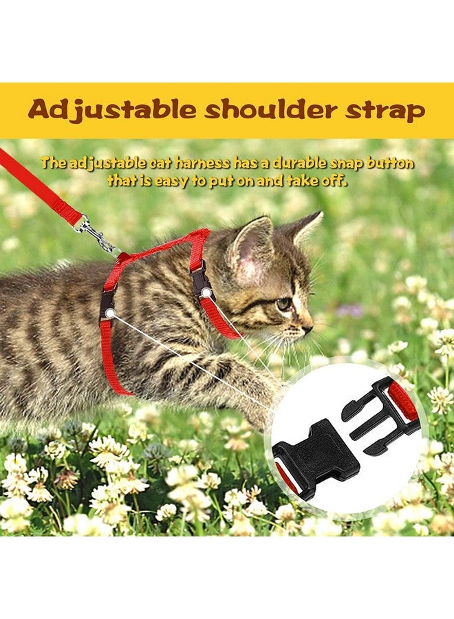 Cat Harness Leash Nylon Set For Cat Rabbit Kitten And Small Pet Nylon Harness Strap Collar/Cat Training Leash Lead - Image 3