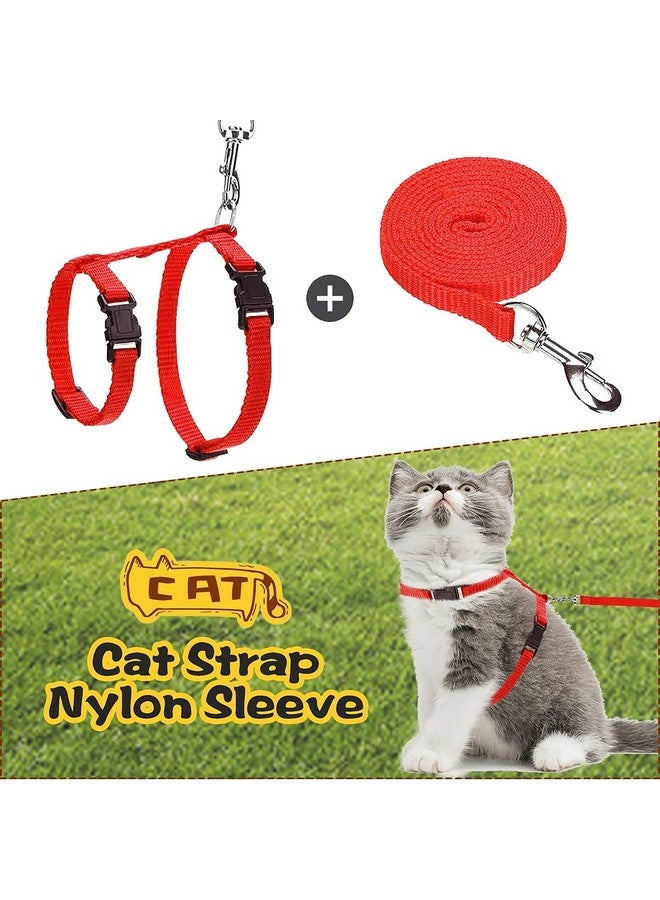 Cat Harness Leash Nylon Set For Cat Rabbit Kitten And Small Pet Nylon Harness Strap Collar/Cat Training Leash Lead - Image 4