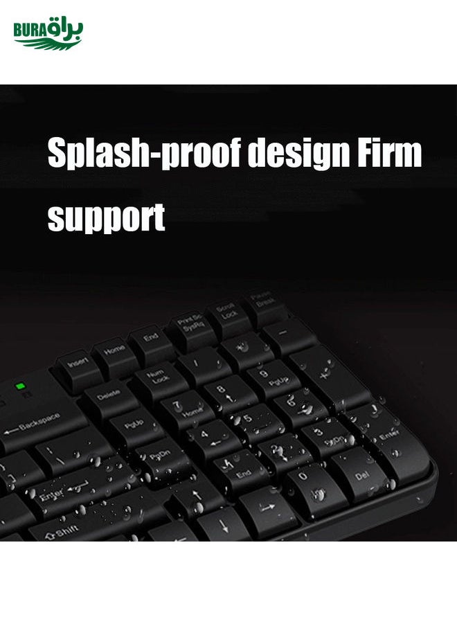 BURAQ - Rapoo X1800S 2.4GHz Wireless Keyboard and Mouse Set(Black) - Image 1