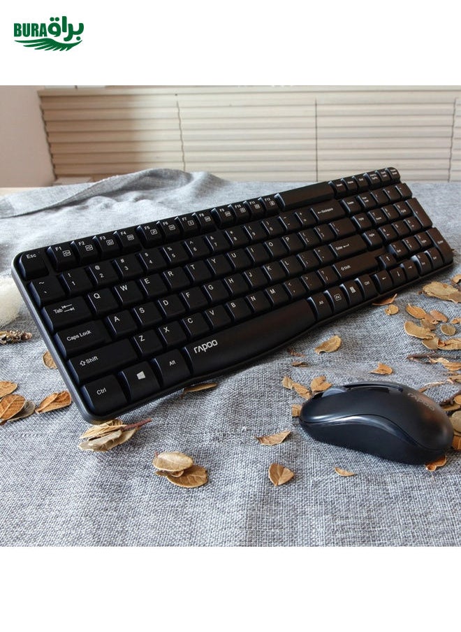BURAQ - Rapoo X1800S 2.4GHz Wireless Keyboard and Mouse Set(Black) - Image 1