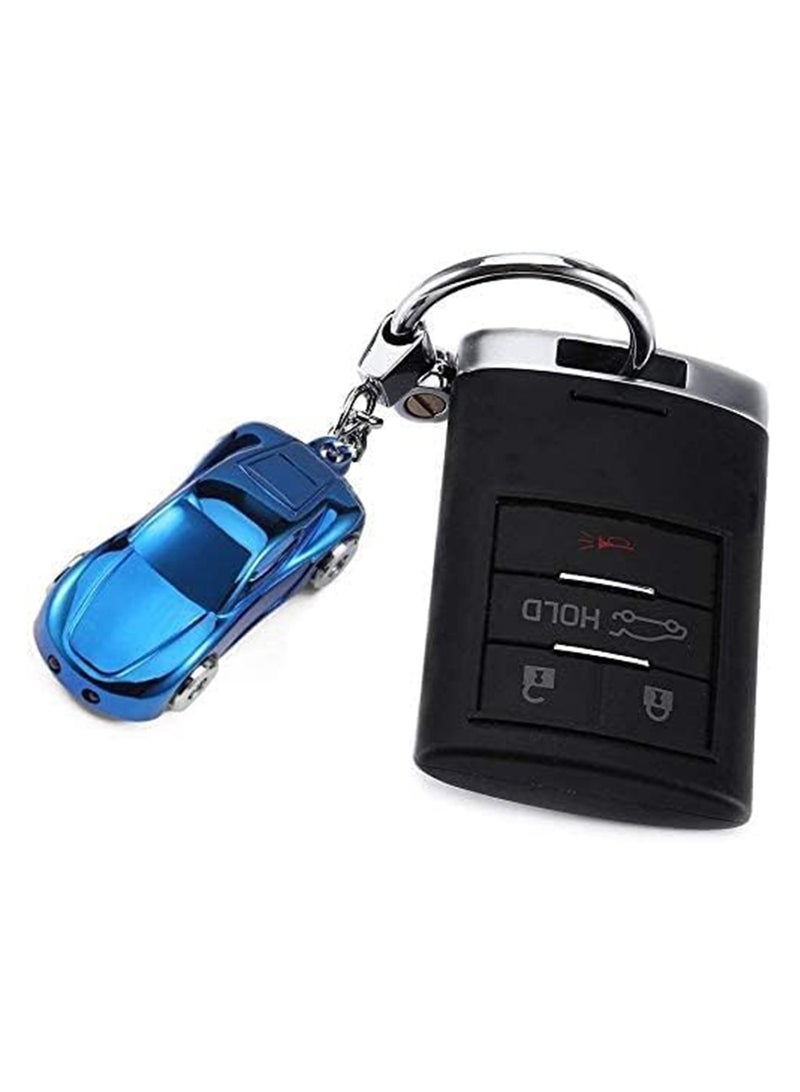 Toby's Blue Zinc Alloy Car Keychain – 2-Mode LED Light, Stylish and Multi-Functional Design, Perfect Premium Gift for Car Enthusiasts - Image 1