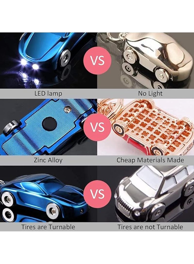 Toby's Blue Zinc Alloy Car Keychain – 2-Mode LED Light, Stylish and Multi-Functional Design, Perfect Premium Gift for Car Enthusiasts - Image 5
