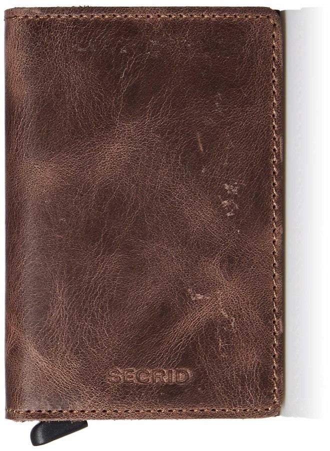 Secrid - Vintage Slimwallet Coin Purse, Size 4", Brown (Brown) - SV CHOCOLATE - Image 2
