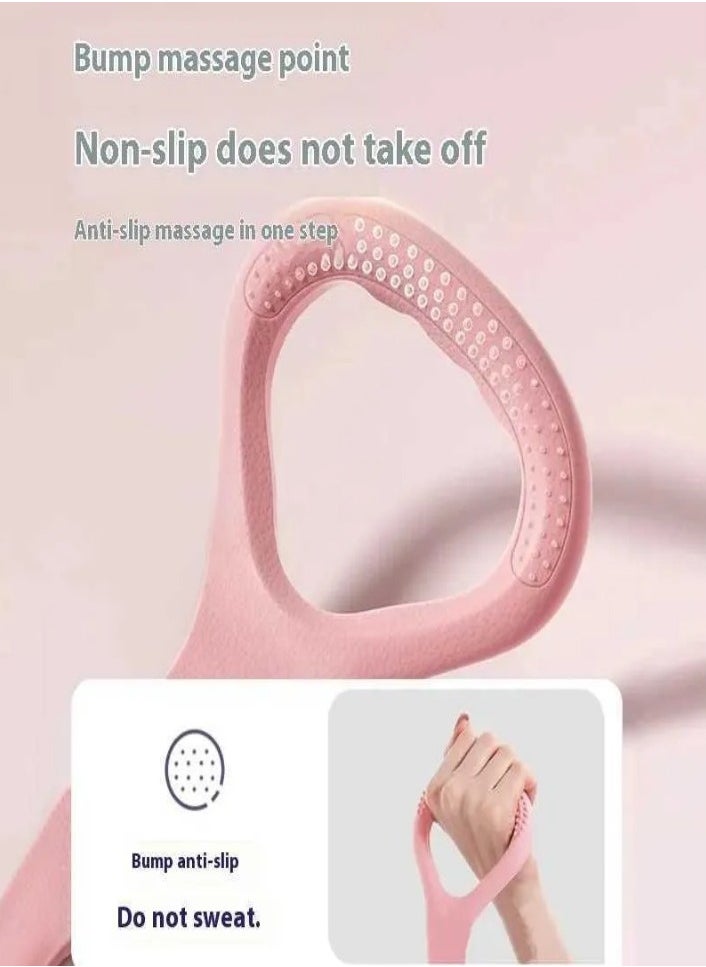 XVersion Stretch Bands - 8-Letter Resistance Training Tube, Muscle Fitness Belt, Elastic Rubber, Anti-Slip, Lightweight, High Tensile Strength, Ergonomic Design for Strength, Posture Improvement (Pink)  - Image 2