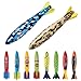 MoKo Pool Torpedo Toys Diving Set2pc Large 8pc Small Gliding Diving Torpedo Rockets Toys for Kids AdultsFastSinking Pool Torpedos for Swim Training Underwater Games Water Play for Grils Boys - Image 2